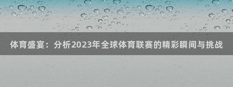 巅峰国际赏金女王app下载安装最新版：体育盛宴：分析2023年全球体育联赛的精彩瞬间与挑战